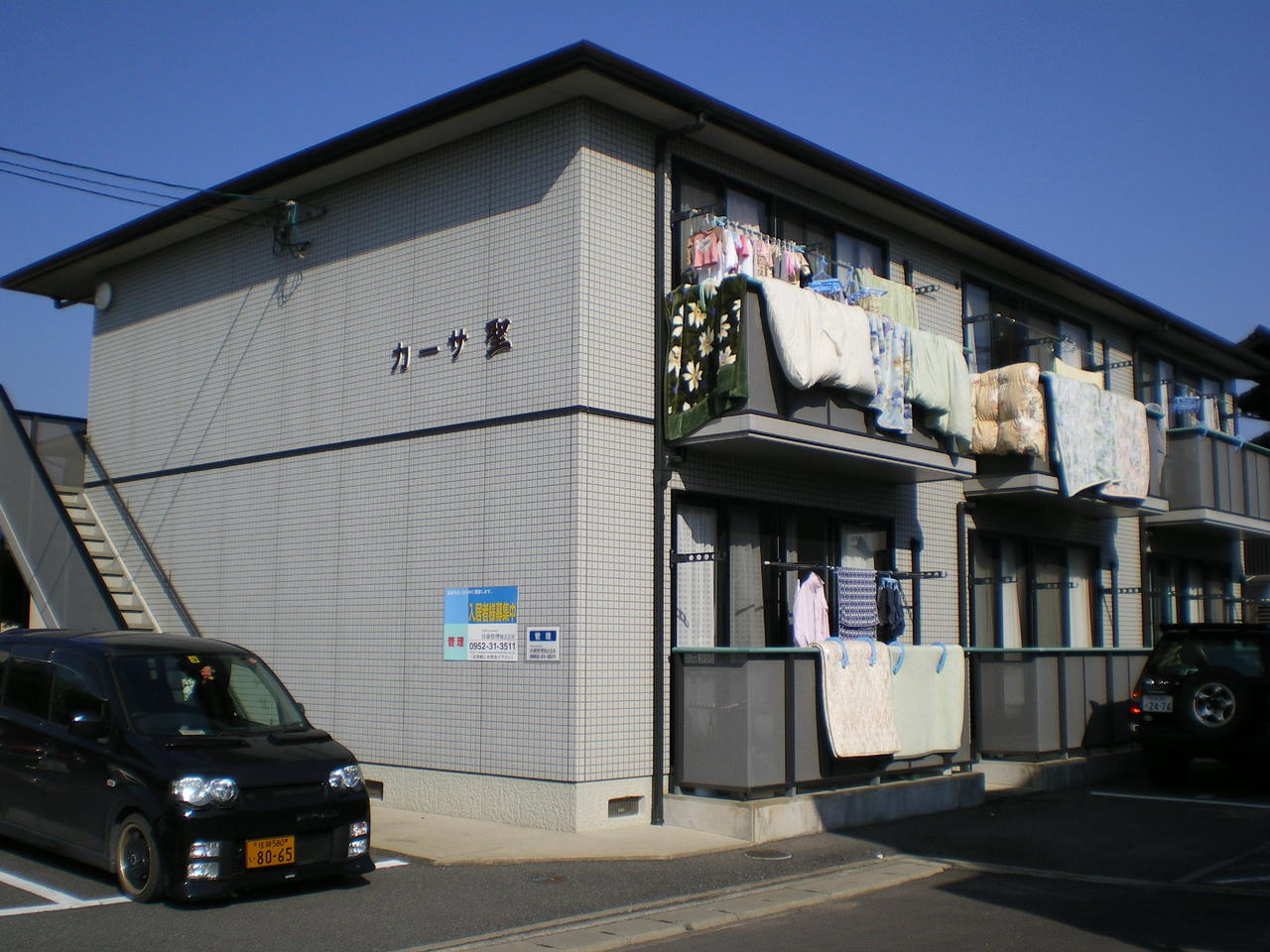 佐賀市高木瀬東４丁目の賃貸アパート。駐車場2台込です（縦列区画要確認）